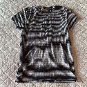 Madewell Navy and White Striped Top